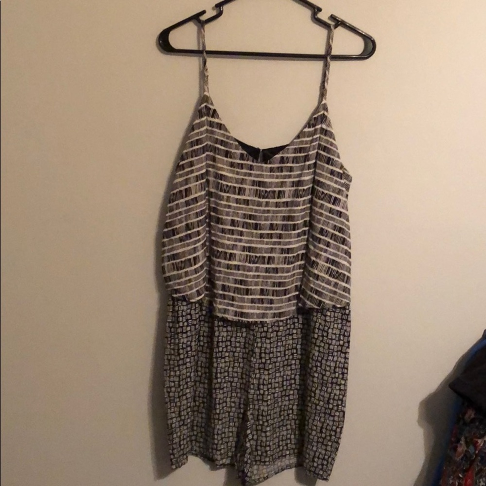 Black and white romper